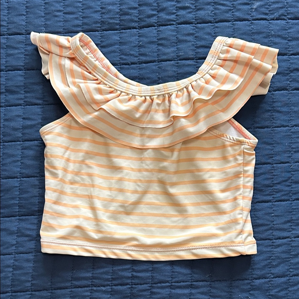 RuffleButts Striped Top Swim Top 5
